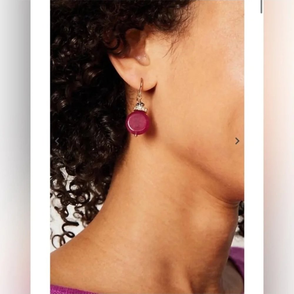 J.Jill Path-Less-Traveled Berry Stud Earring Set/NWT - Picture 2 of 8